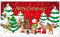 FEPITO Frohe Weihnachten Banner Extra Große Weihnachtszeichen 70 In X 41 In Weihnachten Hintergrund Banner für Weihnachten Haus Hauptdekorationen Indoor Outdoor Weihnachten Party Decor Supplies