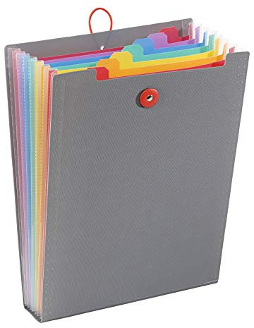 Viquel Rainbow Touch Fächermappe mit 8 Positionen, speziell für Rucksack – Grau A4