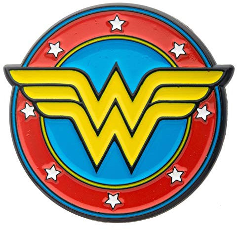 DC Comics Emaille-Anstecker mit Wonder Woman-Logo.