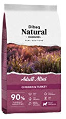 Dibaq Natural Moments Adultt Mini Huhn und Truthahnfutter für ausgewachsene Hunde kleiner Rassen, 100 % natürliche Inhaltsstoffe, 3 kg