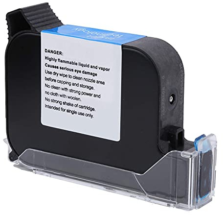 LiebeWH 9 x 2 x 7 cm Schnell Trocknende Schwarze Tintenpatrone for Hand-Tintenstrahldrucker JS12-Doppeldüsentintenpatrone 42 ml