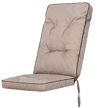 PillowPrim Sitzkissen für Gartenstühle und Campingstuhl – Für Outdoorfans & Gartenfreunde – Bequemer Sitzkomfort im Freien – Beige, 50x50x70 cm