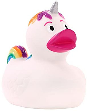 Schnabels Quietsche-Ente Einhorn - Geschenk für Geburt Geburtstag Namenstag Kinder Baby Freund-in Mädchen Junge - Spielzeug Bade-Ente Badewanne Deko