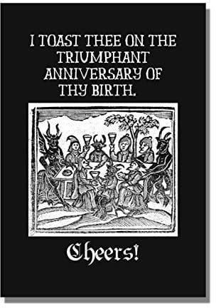 Fun Medieval Birthday Card for Women & Men/Gothic Birthday Card for Him, Her