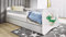 Bjird Kinderbett Jugendbett 70x140 80x160 80x180 Weiß mit Rausfallschutz Matratze Schublade und Lattenrost Kinderbetten für Mädchen und Junge - Kleiner Dino 160 cm