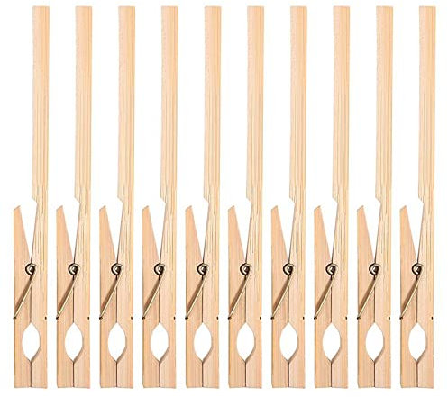 Pinzas para tubo de ensayo, 10 piezas de madera para tubo de ensayo Clip de abrazadera de 20 cm de longitud para equipo de laboratorio Herramienta de prueba