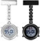 Brosche 2 Pcs Uhr Digital Datum Hängen Glühen Woche Ansteckrevers Stethoskop Mit Multifunktional Clip Taschenuhr Leuchtend Ansteckbrosche Personal Pflege Uhr