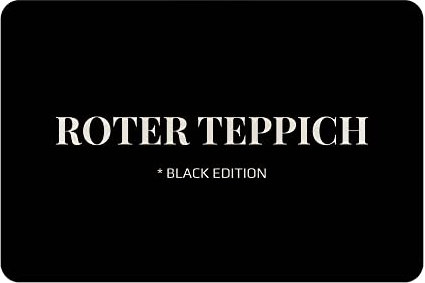 PR Print Royal Fußmatte mit Spruch - Roter Teppich, Black Edition - Witzige Fußmatte, Geschenk zum Einzug, Einweihungsgeschenk | rutschfest, 60x40cm, Filz