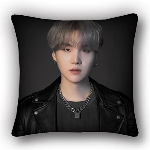 bts merchandise BTS Bangtan Boys Jimin V Suga Jungkook Doppelseitige Leinen-Kissenbezüge Kissen Bts Geschenke 45 cm x 45 cm
