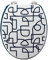 douceur d'intérieur, Abattant de Wc (37 x 46 cm) Labyrinthe, MDF Imprimé