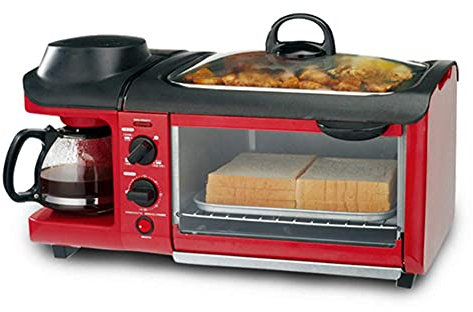 Toaster Sandwich Pan Multifunction 3 in 1 Breakfast Machine Bread Toaster Meat Toaster Grill/Omelette/Coffee Roaster Home Electric Oven