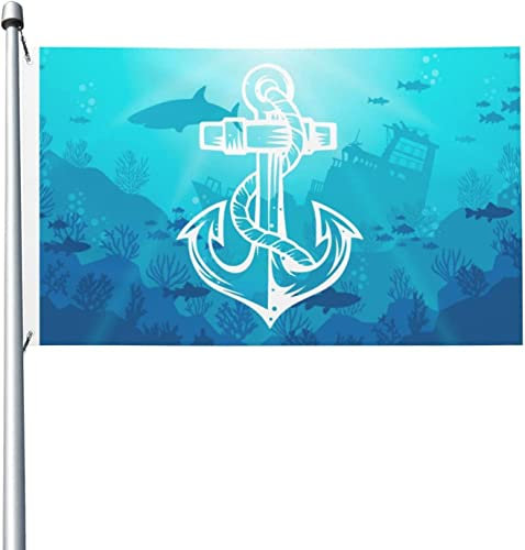 Gartenfahne 90x150cm, Anker Und Seil Breeze Flagge Lustige Saison Flagge Durable Flaggen Mit Öse, Für Garten, Bauernhaus