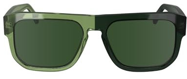 Calvin Klein Jeans Men's Sunglasses CKJ24607S - Green To Dark Green with Solid Green Lens
