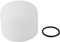 veorly 8 Inch 432Hz Singing Bowl Perfect Sound Note D Navel Chakra Frosted Quartz Crystal with Rubber Ring