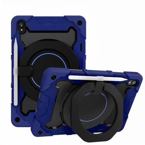 Compatibile con Lenovo Tab P11 5G Tablet Case, 3 in 1 Armor Heavy Antiurto Protettiva Rotondità Staffa con Tracolla [Senza Protezione Schermo & Pen] - E