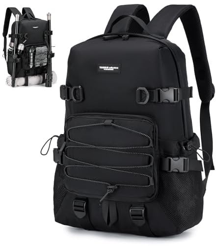 BAGZY Sac a Dos Randonnee Homme Femme 30l,Sacoche Ordinateur Portable 15,6 Pouces Bagage Cabine Avion Easyjet 45x36x20 Sac à Dos Loisir Sac d'école Sac de Voyage Affaires Travail,Noir