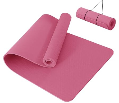 Good Nite Gymnastikmatte Yogamatte Fitnessmatte 10mm Rutschfest Trainingsmatte Sport Turn Matten Pilates Matte Bodenturnmatte Mit Tragegurt 183 x 61 x 1 cm