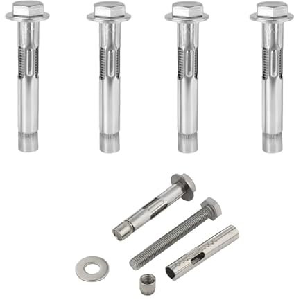 M6*70MM Expansion Bolts,4Pcs Expansion Screw Bolts,201 Stainless Steel Hex Expansion Screws,Heavy Duty Fixing Anchor,for Concrete,Masonryand Brick Wall