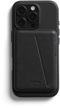 Bellroy Mod Phone Case + Wallet für iPhone 16 Pro (schlanke iPhone-Hülle aus Leder, Handy-Geldbörse) -Black