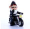 JINJUMEI Gartenzwerge Motorrad Zwerge, Lustige Zwergenstatue Wasserdicht Sonnenschutz Gartendeko für den Garten, Gartenzwerg Statue für Terasse Balkon Deko