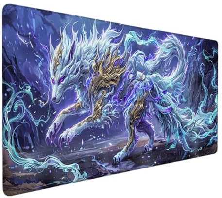 Tapis de Souris XXL 1000x500x3mm Tapis Souris XXL Gaming, Tapis Bureau Antidérapant Étanche, sous Main Souris à Bords Cousus pour Gamer, Ordinateur, PC, Tapis de Souris (Violet, Dessin Animé) S-H