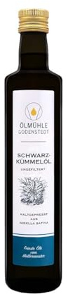 Schwarzkümmelöl 500 ml | Ungefiltert, bis zu 2.600 mg Thymochinon | Hohe Bioverfügbarkeit durch naturbelassene 1. Kaltpressung, täglich frisch aus Nigella sativa Saat in eigener Ölmühle