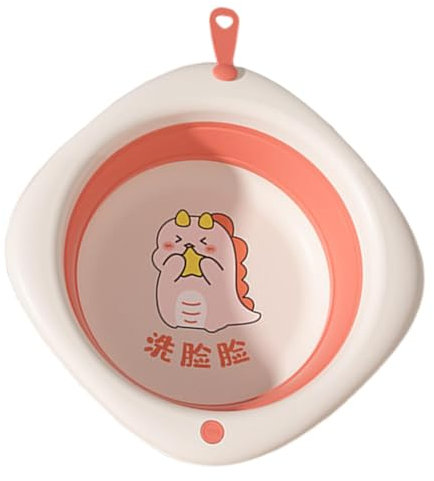 ycezw Lavabo pour bébé – Baignoire pliable robuste, sûr avec cordon pour le lavage quotidien du visage, des mains, des pieds