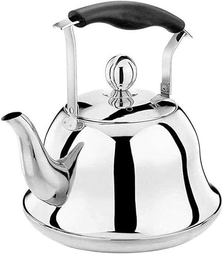 ABBNIA Tea Kettle Stainless Steel Whistling Kettle Stove Camping Kettle with Insulation Handle Safe Induction Gas Hob Teapot for Stove Induction Stove Copper Stove Top