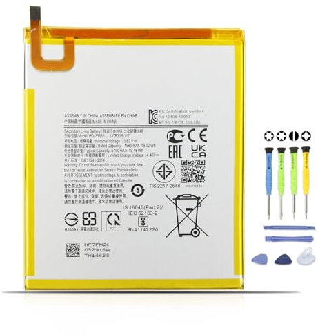 5100mAh HQ-3565S Tablet Replacement Batteria per Samsung Galaxy Tab A7 Lite 8.7 (2021) Series SM-T220 SM-T220N SM-T225 SM-T225N SM-T225C SM-T227 SM-T227U WiFi LTE Gray Silver HQ-3565N with Tools
