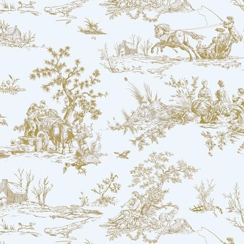 CiCiwind Self Adhesive Wallpaper Vintage Floral Contact Paper Yellow Peel and Stick Wallpaper 44×300cm Waterproof Vinyl Wrap Sticky Back Plastic White Gold Stick on Wallpaper for Wall Cabinets