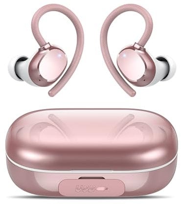 Bluetooth Kopfhörer Sport, in Ear Kabellos mit 2 ENC Mikrofon für HD Anruf, Bloototh 5.3 Bass Boosted Stereoklang Ohrhörer mit 128H USB C Ladekoffer LED Anzeige, IP7 Wasserdicht Earbuds Lauf