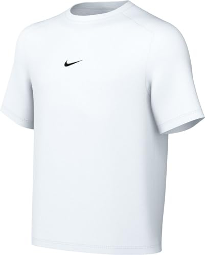 Nike Multi Dri-Fit HJ3771-100 Short Sleeve Shirt for Older Children (Boys), White/White/Black, XS