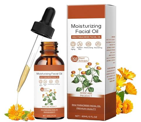 Paracress Facial Oil, Parakresse-Gesichts-Öl mit Spilanthes Acmella Oleracea Blume & MCT-Öl, Organisch Parakresse Öl, Fördern Sie die Hauterneuerung, Anti-Falten- und Anti-Aging-Wirkung (1)