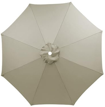 WAEKAH Toldo de Recambio de Sombrilla 2/2.3/2.5/2.7/3 Metros 6/8 Varillas Impermeable Cubierta de Repuesto para Sombrilla para Jardín, Tela de toldo de Repuesto Piscina (Caqui,2.0m/8ribs)