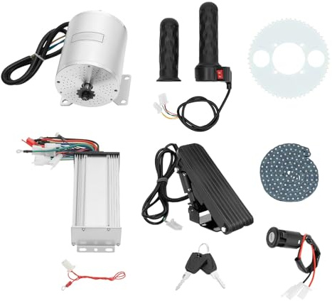 Kit bürstenloser Motor, 48-72 V, 3000 W, mit Controller und Gaspedal, 4900 U/min, Elektromotor, DC Karts, für mechanische Geräte, modifizierte Fahrräder, Motorrad, DIY Umbausatz