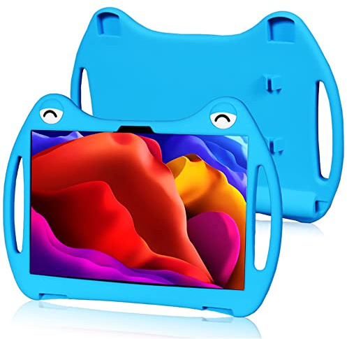 YUNKEPBCBM Kinder Fall Kompatibel Mit Lenovo Yoga Pad 11 YT-J706F 11 Zoll Abdeckung Silicon Tablet Ständer Schutzhülle(Blue)
