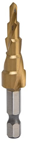 Hochgeschwindigkeitsstahl-Titanbeschichteter Spiralnut-Stufenbohrer 4-12 mm zum Bohren von Holz und Metall