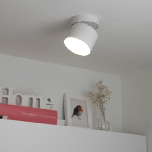Aufbauleuchte schwenkbar GX53 - Farbe: weiß - LED Leuchtmittel: 6W neutralweiß dimmbar