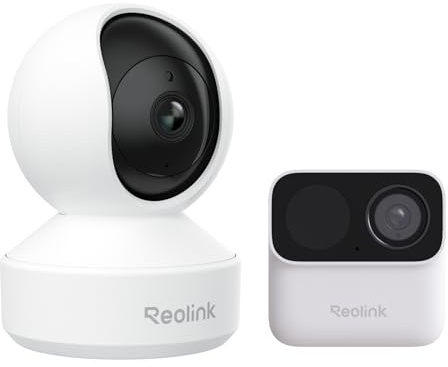 Reolink E1 Pro 5MP + Argus MagiCam | 3K WLAN Indoor Kamera mit Auto-Tracking und magnetische kabellose Sicherheitskamera mit KI-Erkennung und IR Nachtsicht
