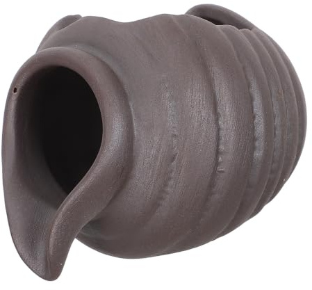IMIKEYA Ceramic Jar Water Fountain Rustic Vintage Pottery Fountain with Circulating Water System and Reduced Maintenance, Elegant Zen Design for Indoor Office and Feng Shui Decor