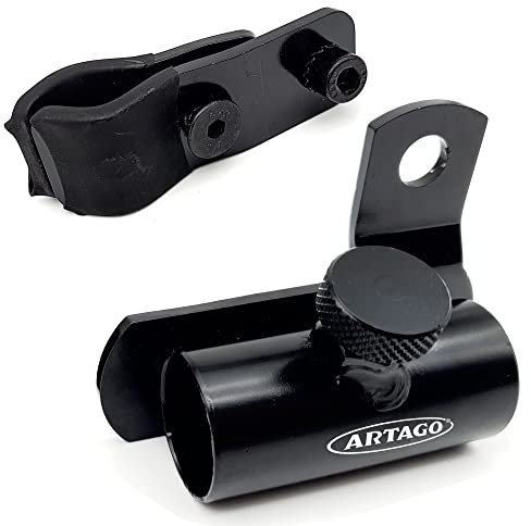 ARTAGO K502 Soporte Metálico Universal para Candados Antirrobo en U fijado a tubos o tornillos, para Bicicleta y Moto Negro