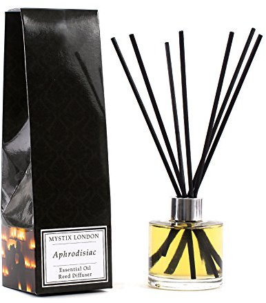 Mystix London Essential Oil Reed Diffuser | Aphrodisiac Blend | Spicy, Woody Scent with Floral Notes | Romantic Aromatherapy | Safe & Long-Lasting | 200ml Bottle