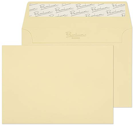 Blake Business - Vellum Laid Envelopes C6 (114 x 162mm) - Pack of 25 - Premium 120GSM - FSC Certified - Yellow Cream Envelopes - Business/Office Supplies - Laser & Printer Compatible (95154)
