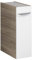 FACKELMANN Unterschrank Luxor mit Apothekerauszug/Badschrank mit Soft-Close-System/Maße (B x H x T): ca. 20 x 60,5 x 45 cm/Schrank fürs Bad mit 1 Auszug/Korpus: Braun hell/Front: Weiß