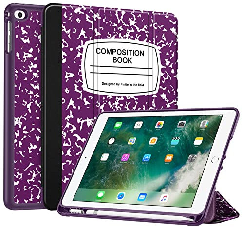 Fintie Custodia SlimShell per iPad 6a / 5a generazione (2018/2017), iPad Air 2 / Air 1 (9,7 pollici) - [Portapenne integrato] Cover posteriore in TPU morbido con accensione e spegnimento automatico