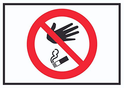 HB-Druck Bitte Keine Kippen auf den Boden werfen Symbol Schild A4 (210x297mm)