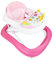 Leogreen - Trotteur Bebe Evolutif Trotteur Musical, Trotteur Réglable pour 6 à 18 mois, Trotteur Bébé Confort avec Siège et Dossier Rembourrés, Activités avec Sons & Lumière, Rose vif