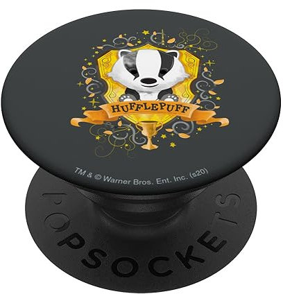 PopSocket : PopGrip Harry Potter Watercolor Hufflepuff Crest PopSockets Ausziehbarer Sockel und Griff für Handys/Tablets mit Tauschbarem Top
