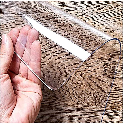 Clear Desk Pad,PVC Clear Desk Mat,Vinyl Desk Blotter,Plastic Table Cover Protector for Office,Computer & Writing Desk Tabletop(1.5mm)(Size:30x95cm/12x37in)