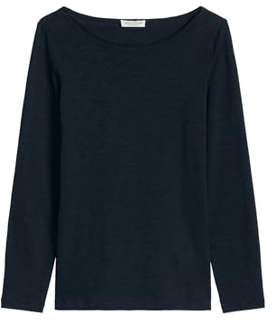 Marc O'Polo Damen Langarmshirt aus Bio-Baumwolle Unterziehshirt